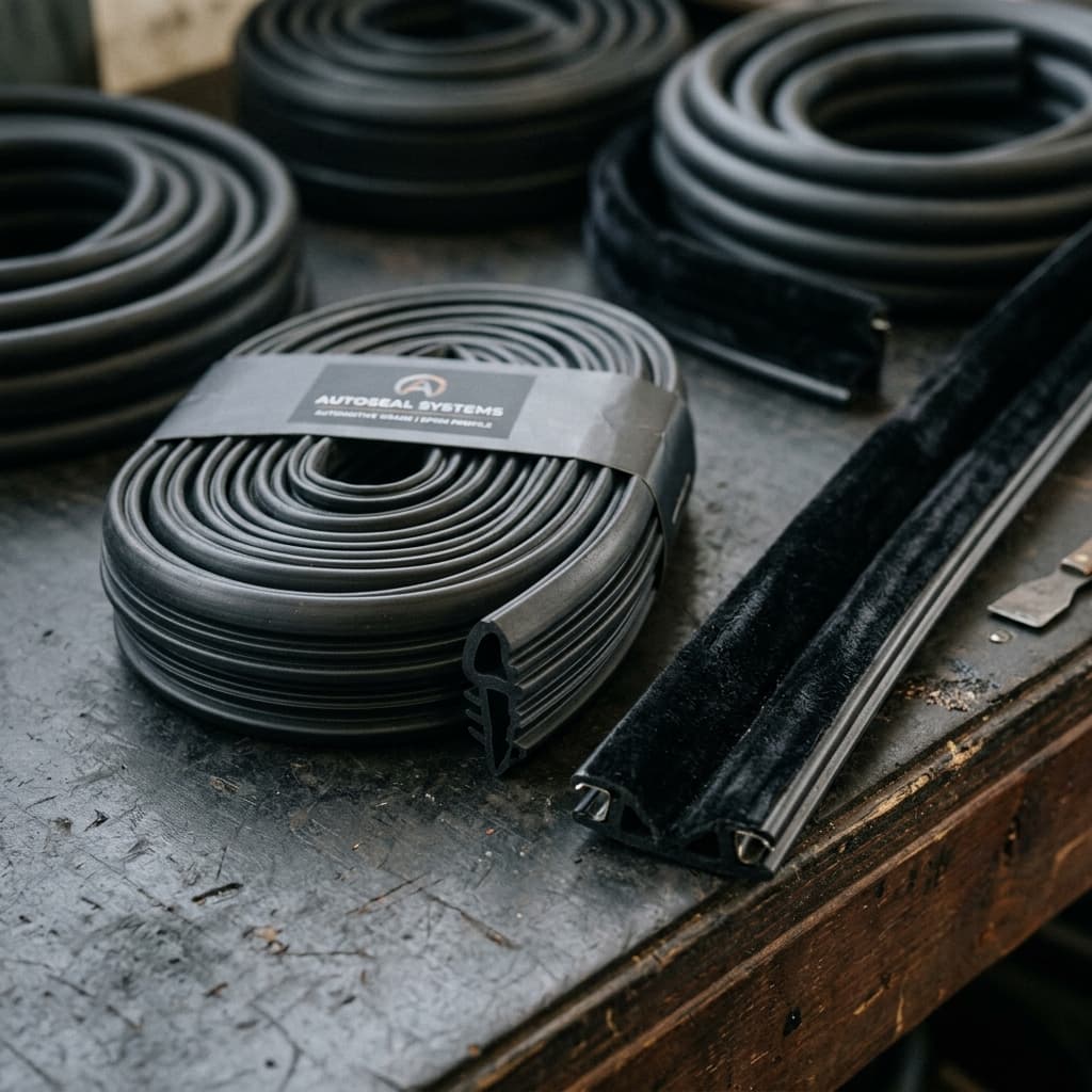 Velvet door channels and rubber profiles
